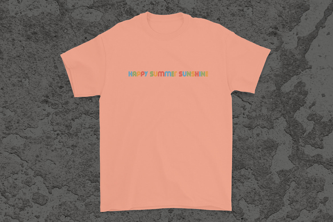  Happy Summer Sunshine, Shirt, peach 